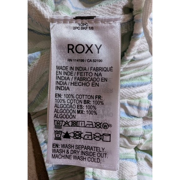 Roxy Women’s Impossible Love Shorts Size S Beach Surf Striped - Picture 8 of 9